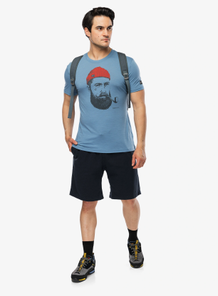 Тениска мерино Super.natural Sn Sailor Tee - ble heaven/dark mel/h.risk red