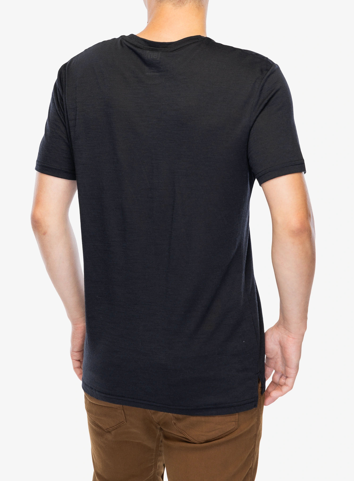 Тениска мерино Super.natural Teabag World Tee - jet black/vapor grey