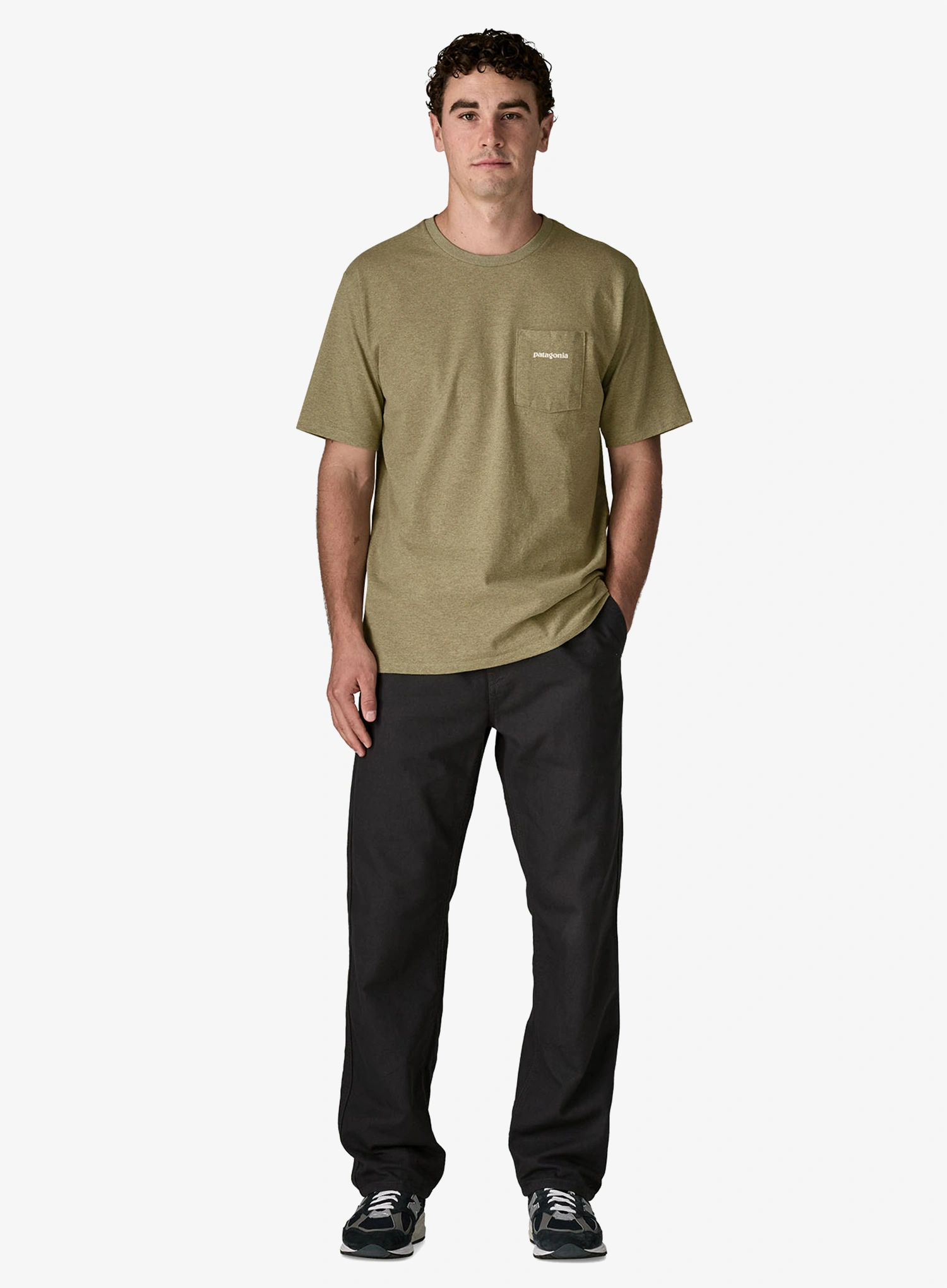 Тениска Patagonia Boardshort Logo Pocket Responsibili-Tee - gumtree green