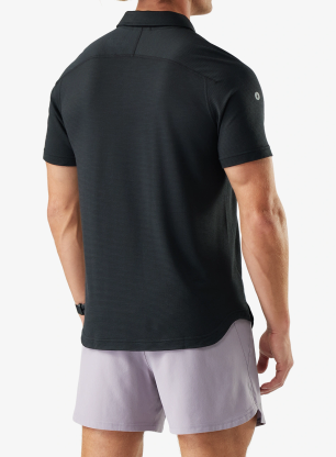 Тениска с яка Smartwool Active Mesh Polo - black