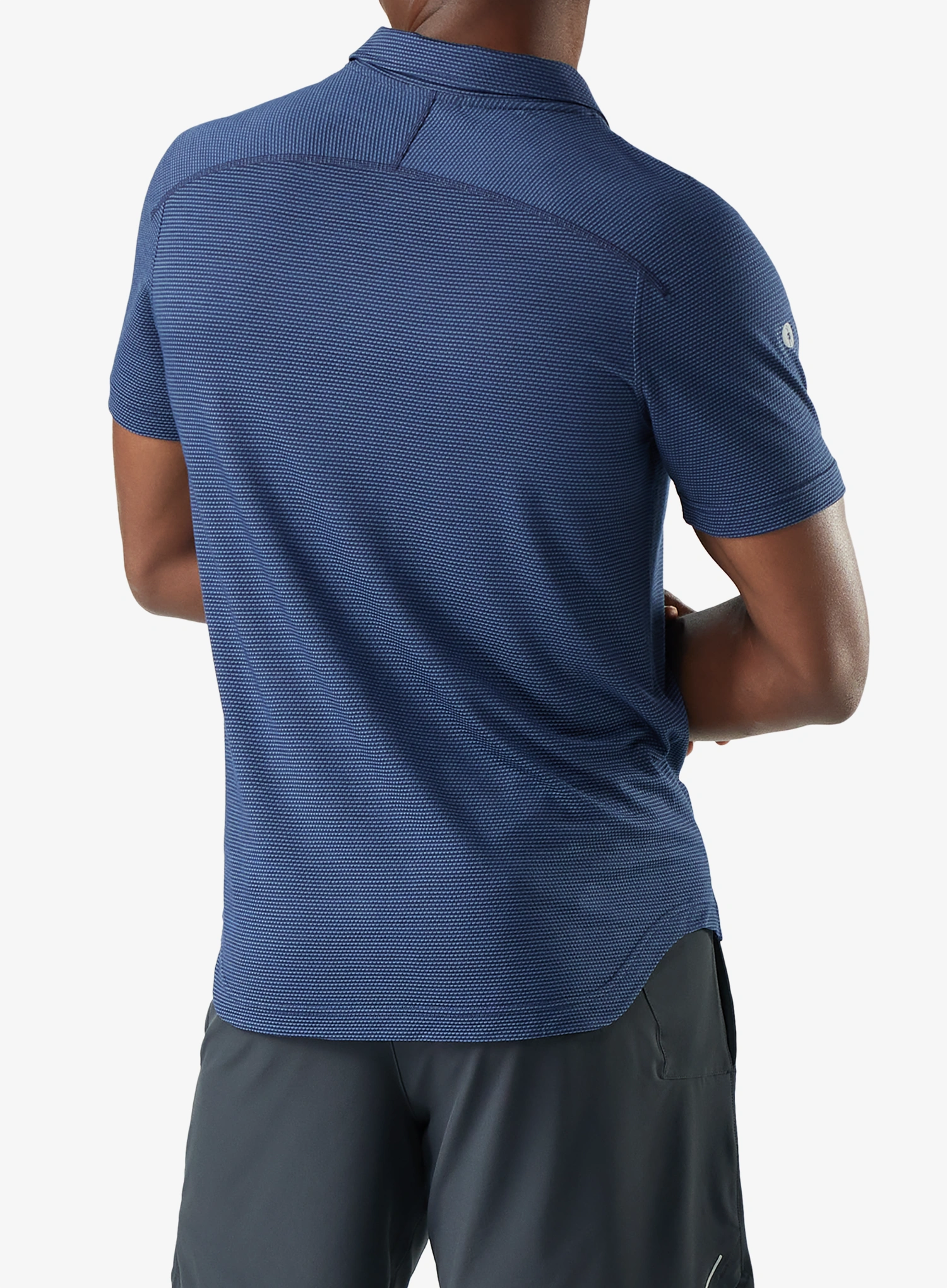 Тениска с яка Smartwool Active Mesh Polo - nightfall/deep navy