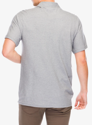 Тениска с яка Smartwool Short Sleeve Polo - light gray heather