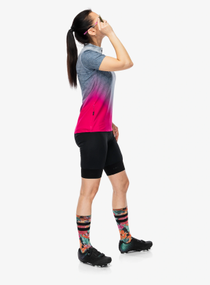 Дамска велосипедна тениска CMP Talya T-Shirt - sky blue/magenta