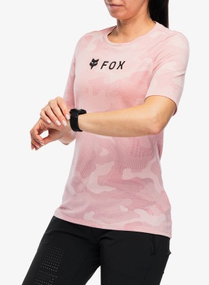 Дамска велосипедна тениска Fox Ranger Tru Dri SS Jersey - berry