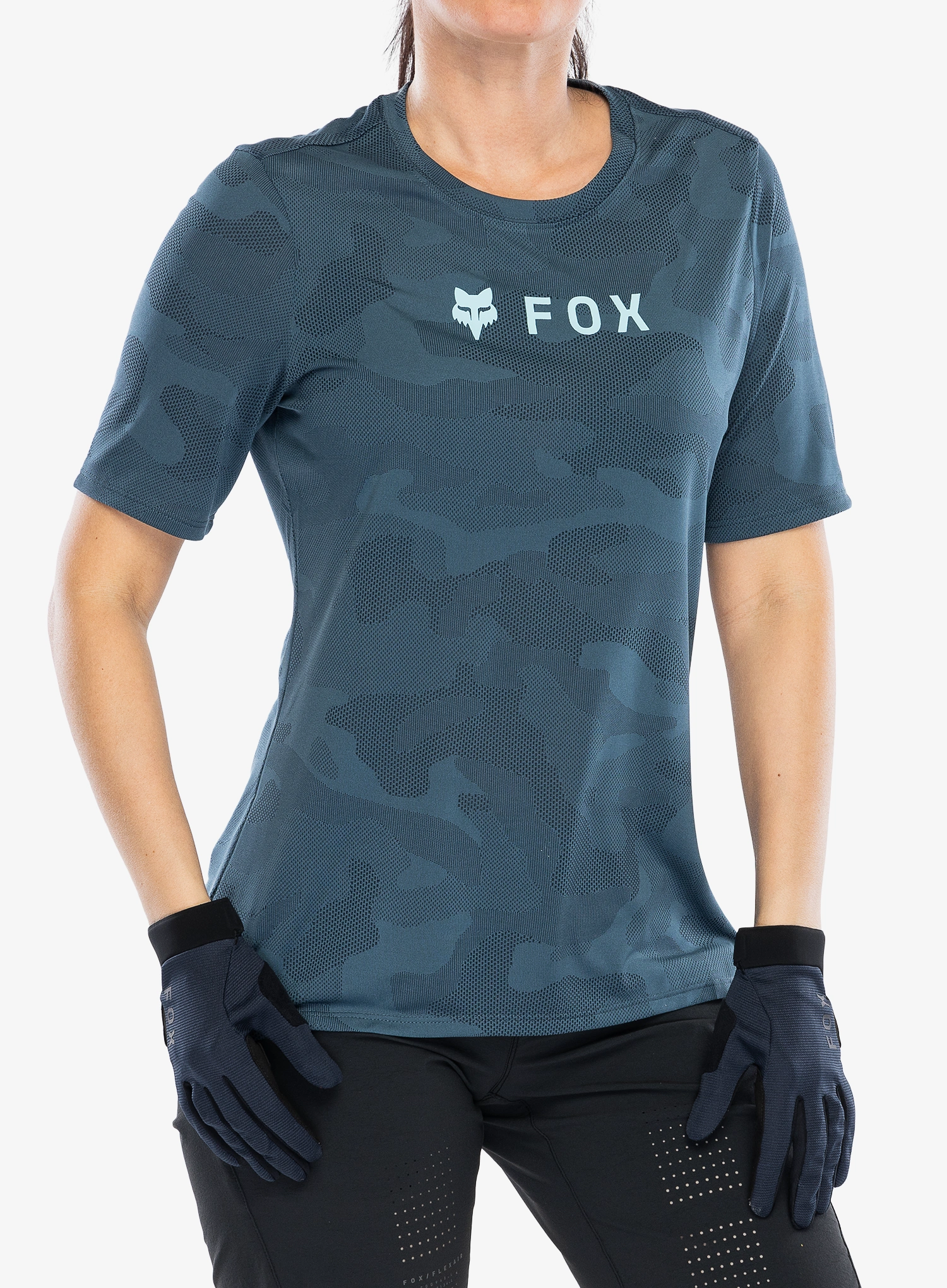 Дамска велосипедна тениска Fox Ranger Tru Dri SS Jersey - dark vintage
