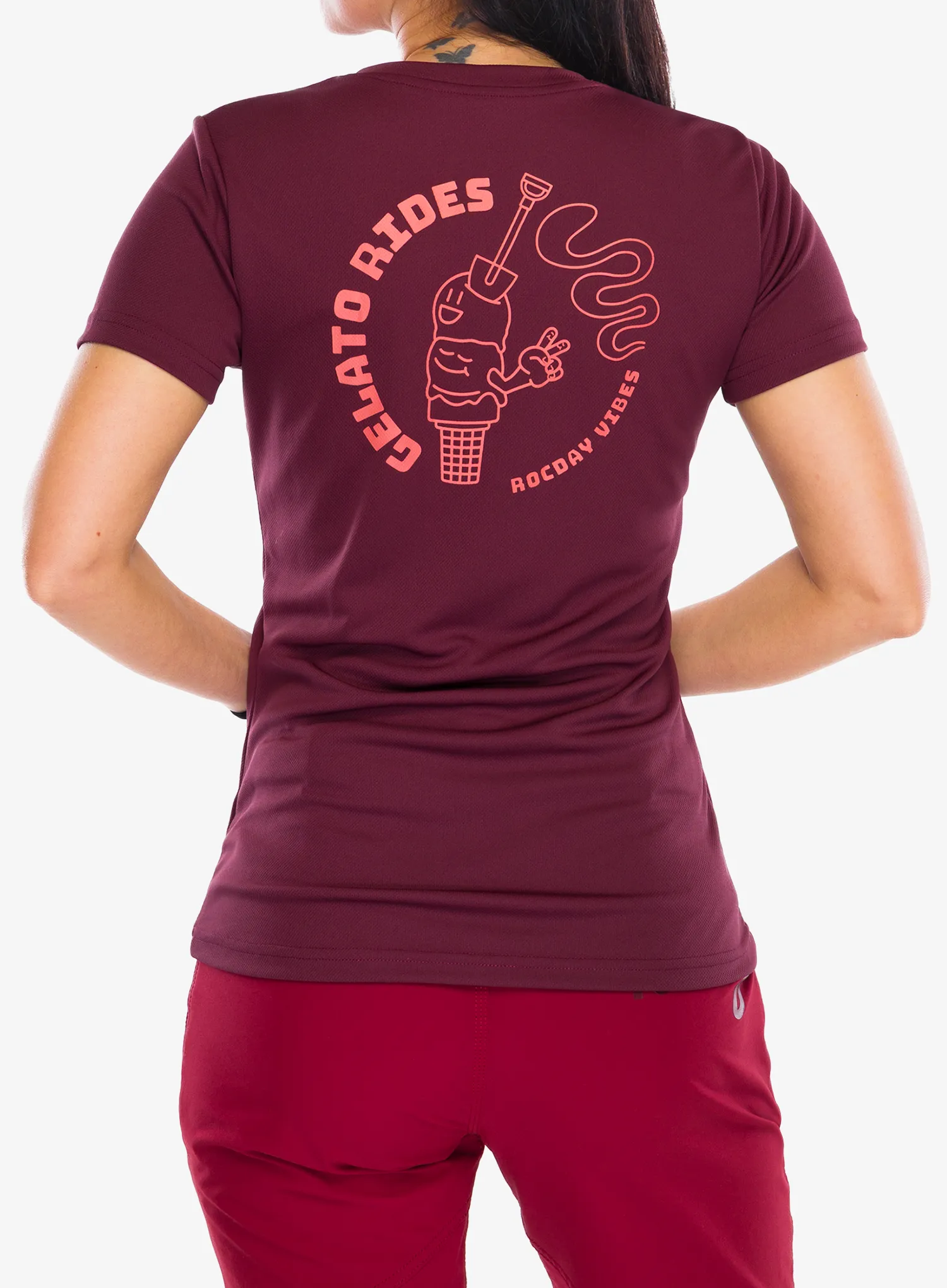 Дамска велосипедна тениска Rocday Gelato Short Sleeve - red