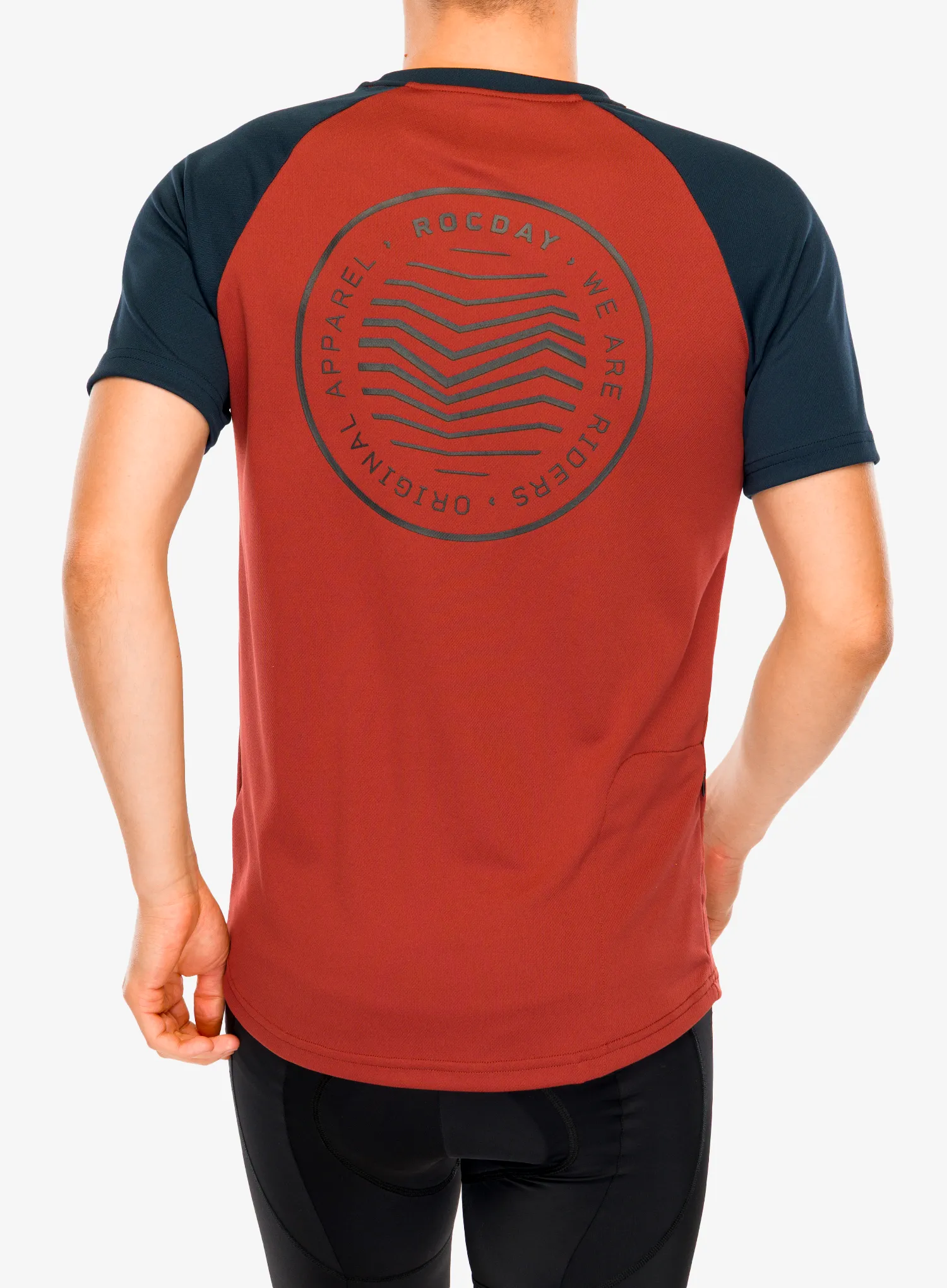 Велосипедна тениска Rocday Gravel - navy blue/red