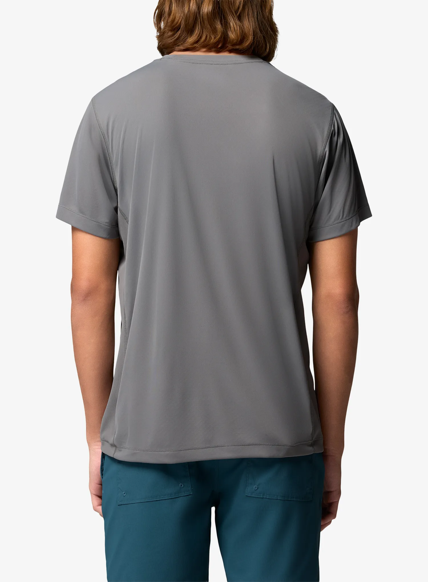 Бързосъхнеща тениска Columbia Zero Rules Light S/S Graphic Crew - city grey/scripted peaks