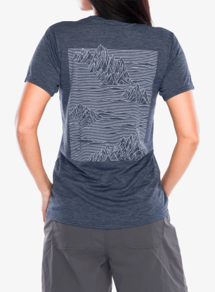 Дамска бързосъхнеща тениска Patagonia Cap Cool Daily Graphic Shirt - strataspire/smolder blue x-dye