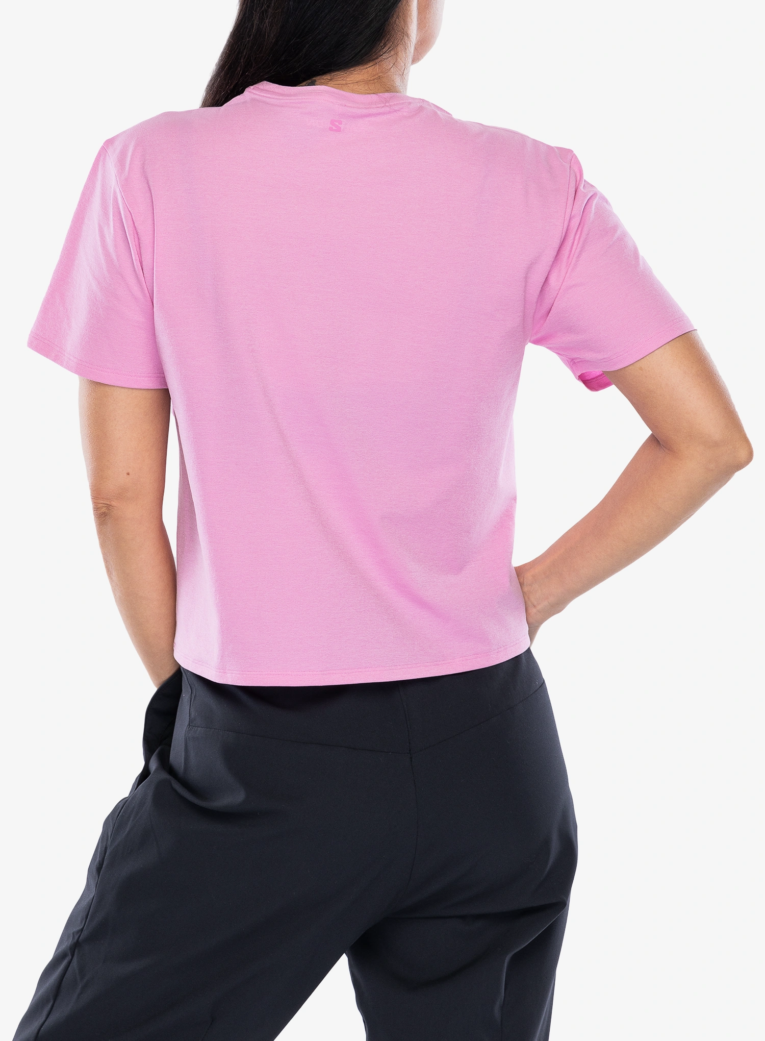 Дамска бързосъхнеща тениска Salomon Trackline S/S Tee - cyclamen