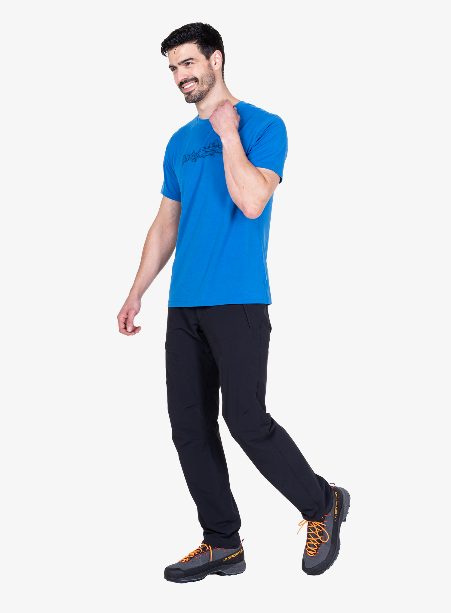 Бързосъхнеща тениска Mountain Equipment Groundup Skyline Tee - atlantic blue