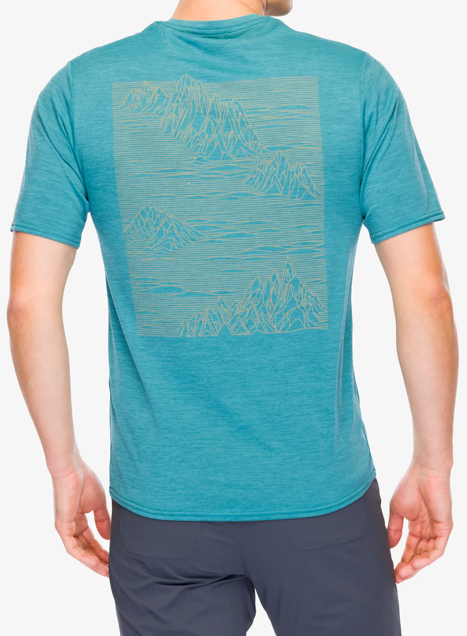 Бързосъхнеща тениска Patagonia Cap Cool Daily Graphic Shirt - strataspire/wetland blue x-dye