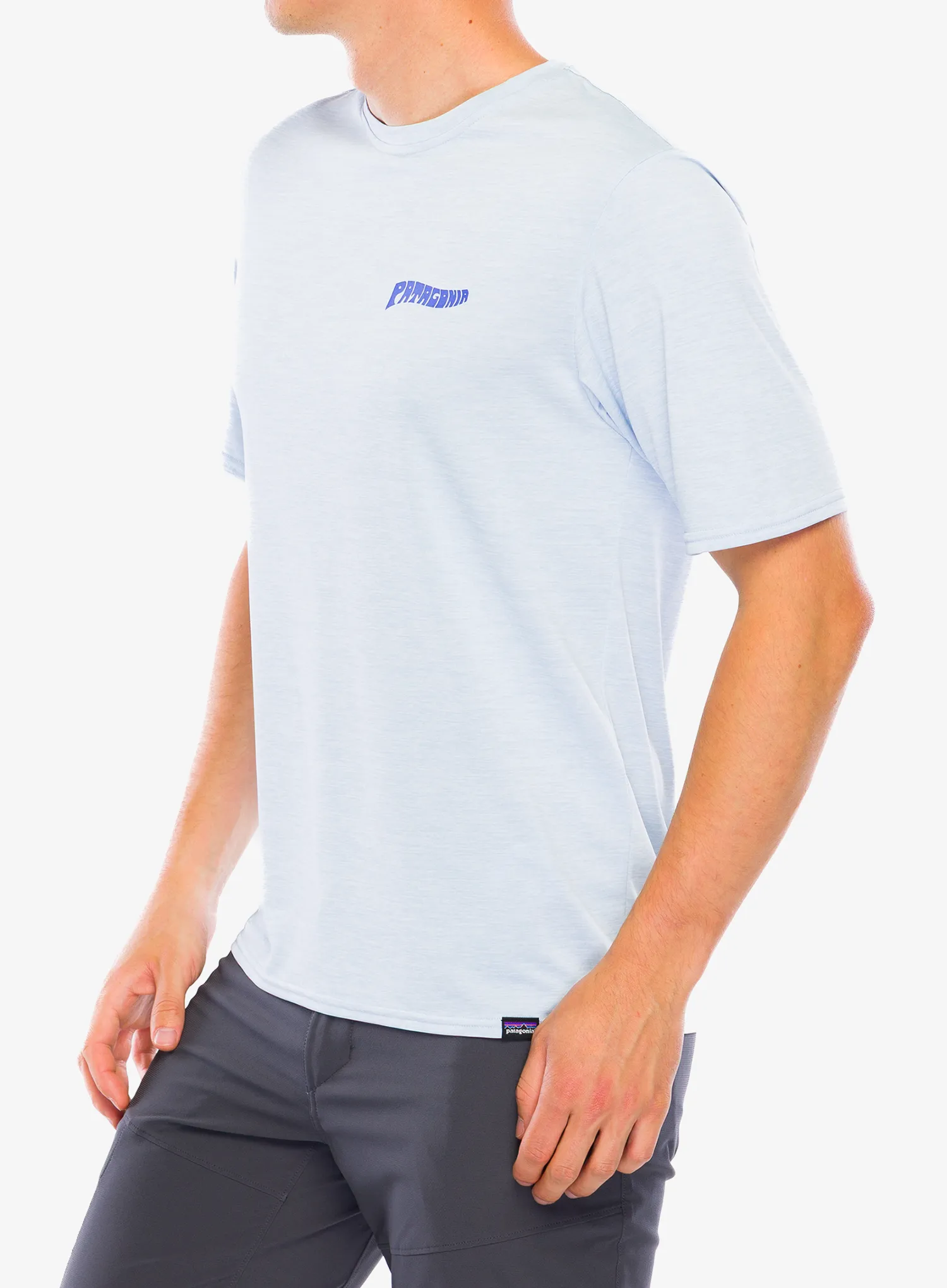 Бързосъхнеща тениска Patagonia Cap Cool Daily Graphic Shirt Waters - forgotten island/fleck blue