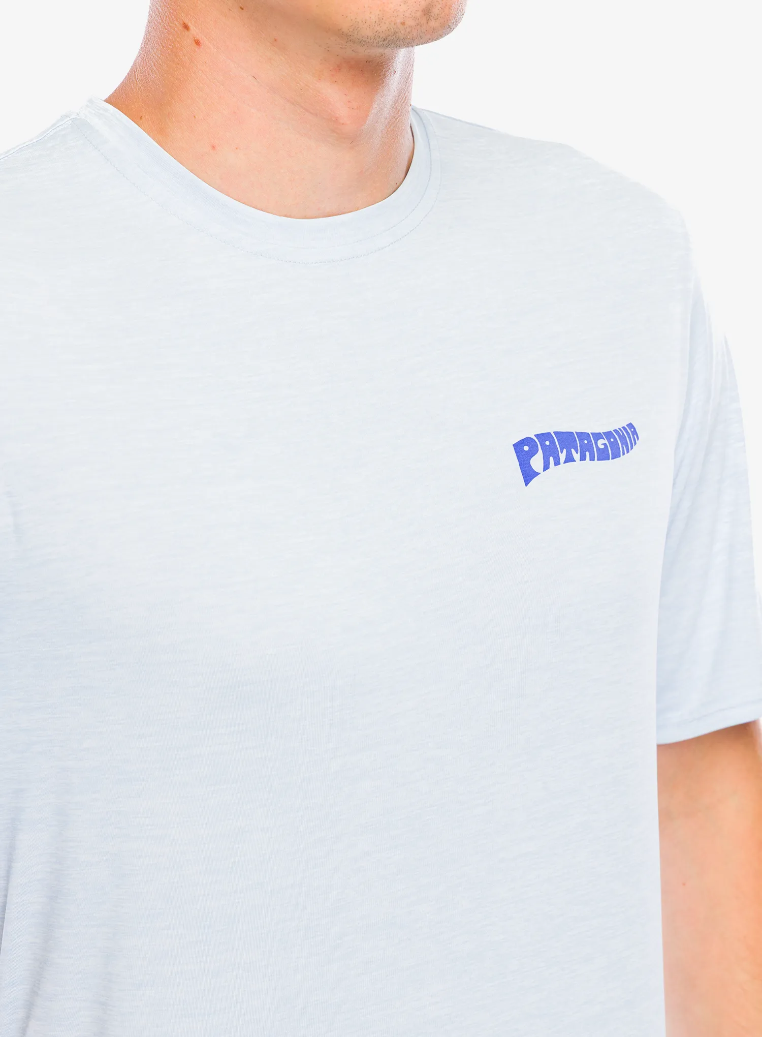 Бързосъхнеща тениска Patagonia Cap Cool Daily Graphic Shirt Waters - forgotten island/fleck blue