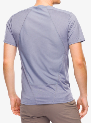 Бързосъхнеща тениска Salomon Outline S/S Tee - blue granite