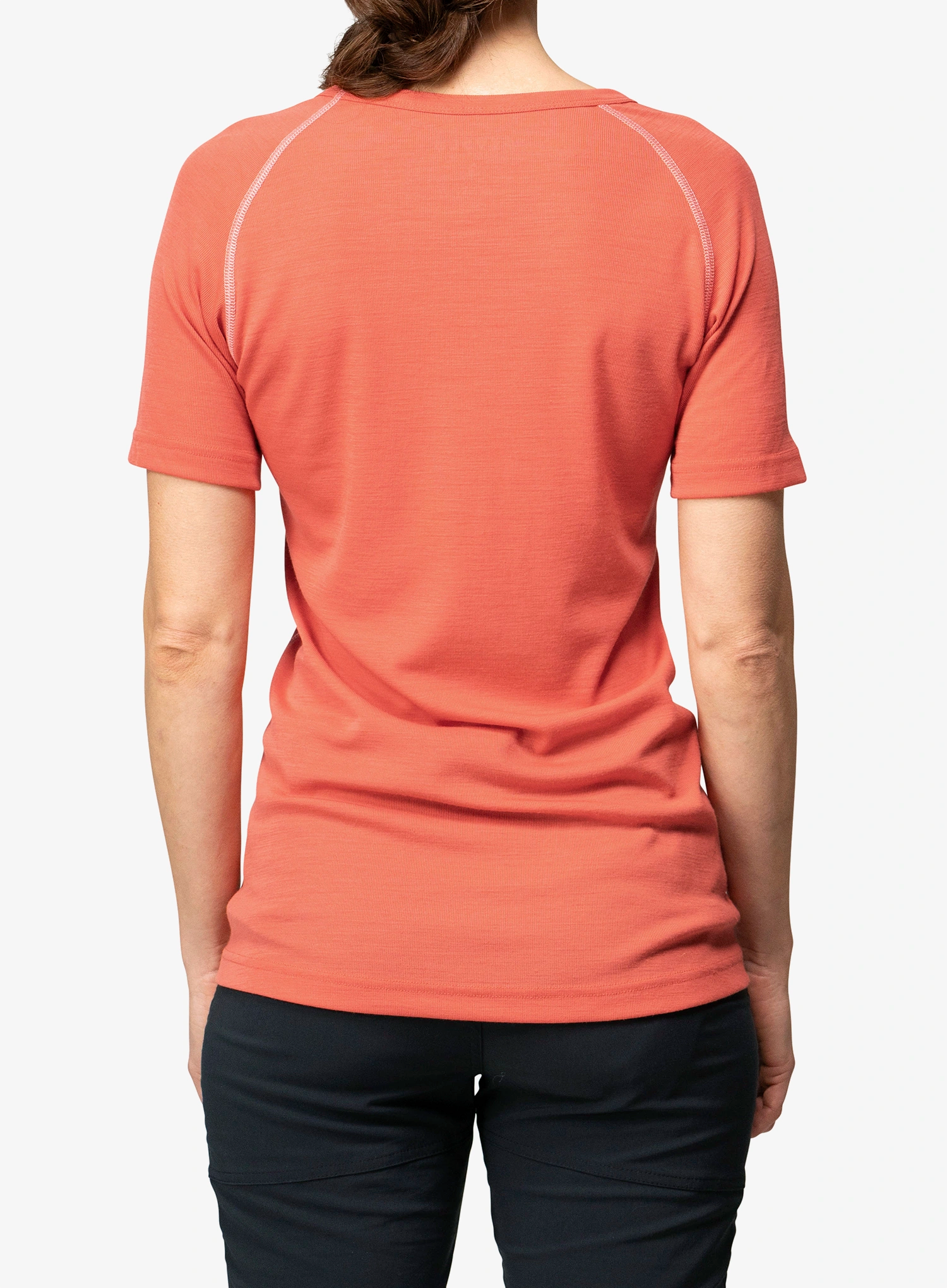 Дамска термоактивна тениска Devold Lauparen Merino 190 Base Tee - coral
