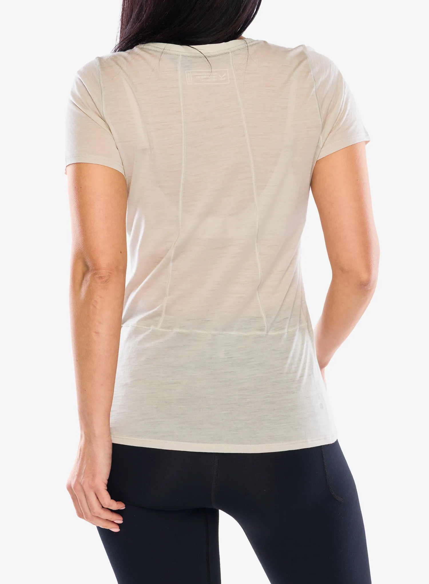 Дамска термоактивна тениска Salewa Agner Merino T-shirt - oatmeal
