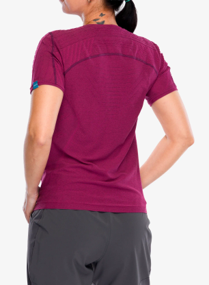 Дамска термоактивна тениска UYN Sparkcross Self Layer Ow Shirt SS - pink yarrow