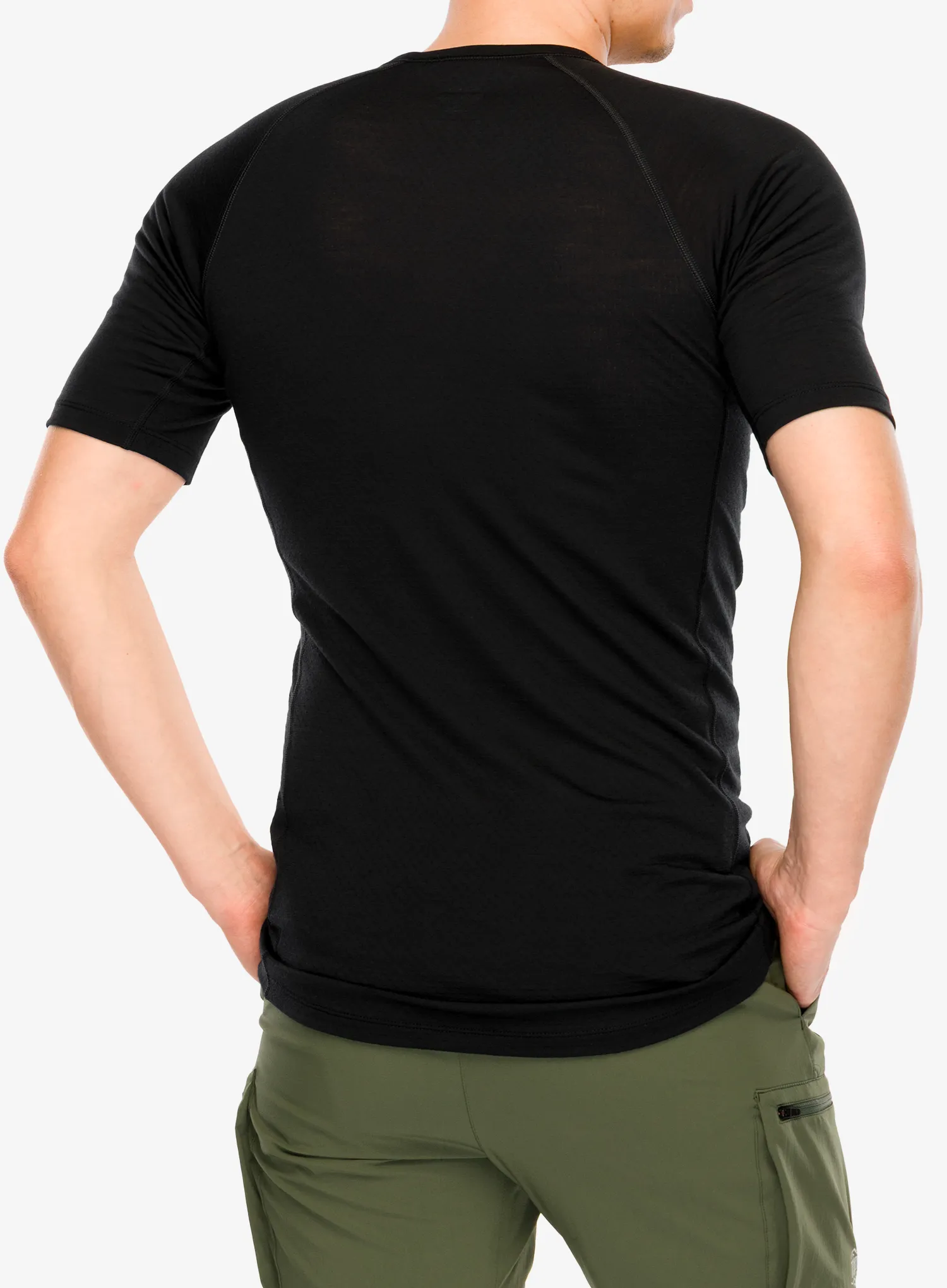 Термоактивна тениска Icebreaker Merino Blend 125 ZoneKnit SS Crewe - black