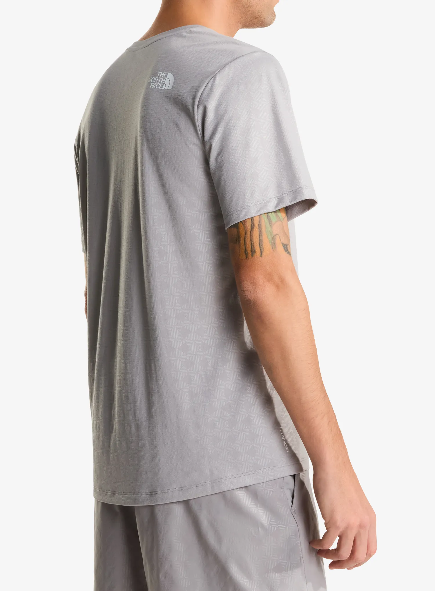 Тениска за тренировка The North Face 24/7 Pentadome Embossed Reg SS Tee - meld grey