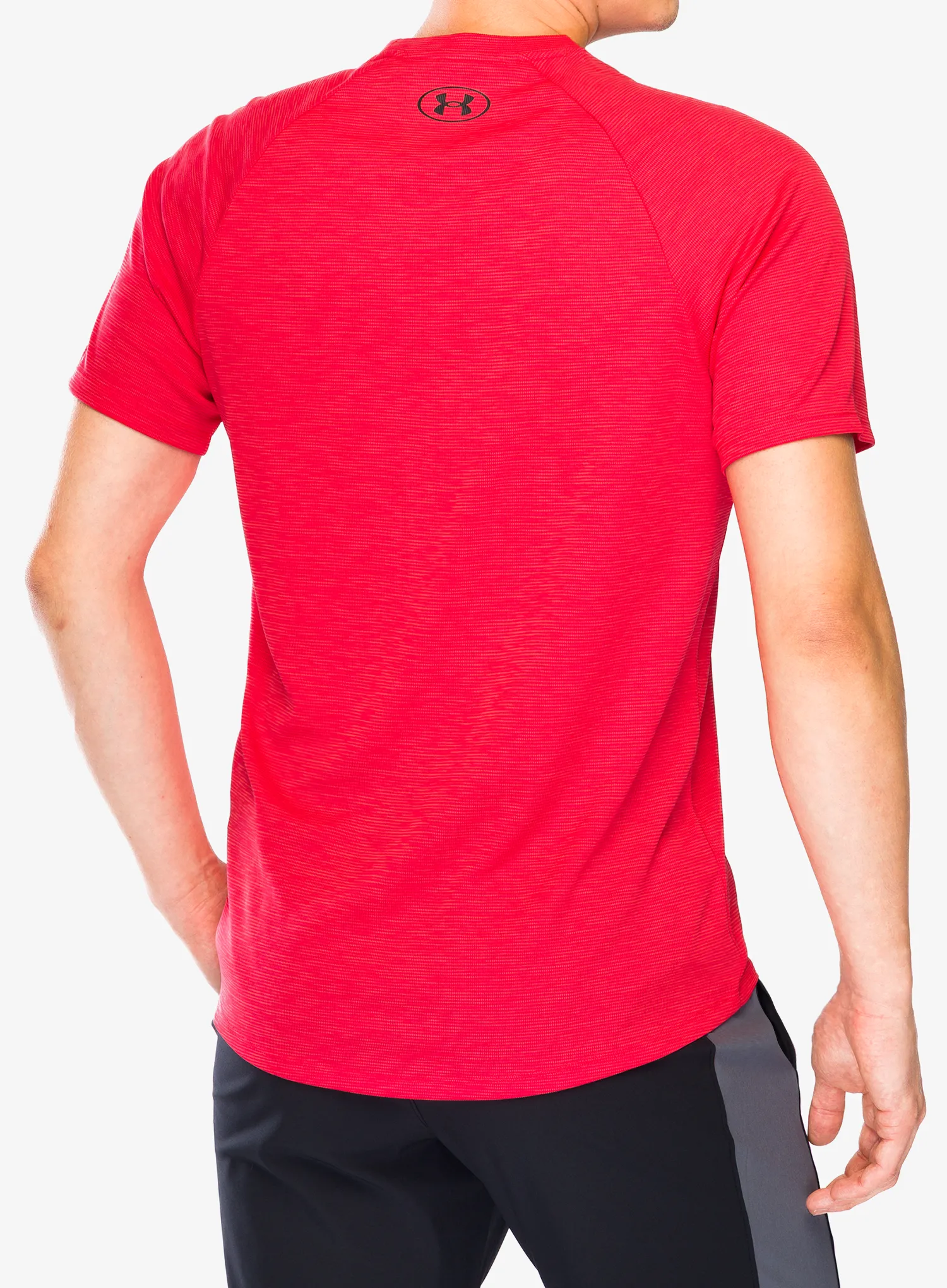 Тениска за тренировка Under Armour Tech Textured S/S - racer red/black
