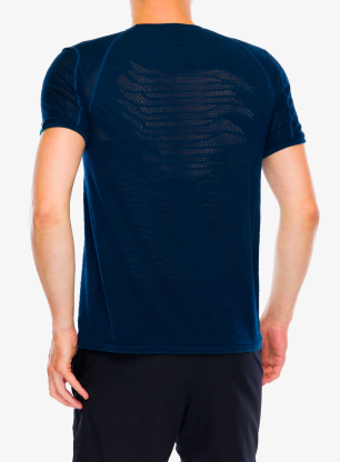 Тениска UYN Aerocross Self Layer Shirt Short Sleeves Regular Fit - blue poseidon