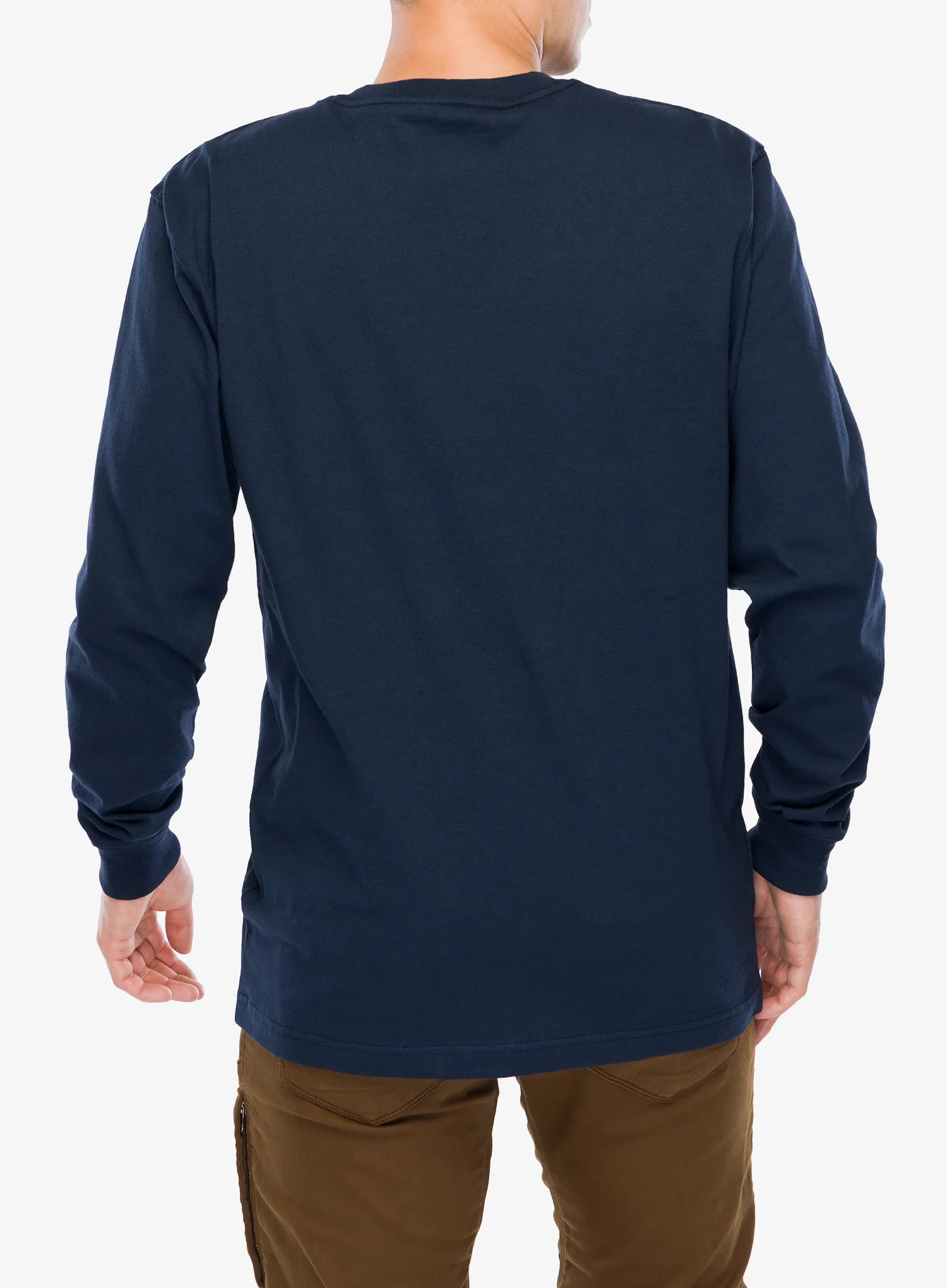 Тениска с дълъг ръкав Carhartt Workwear Pocket T-Shirt L/S - navy
