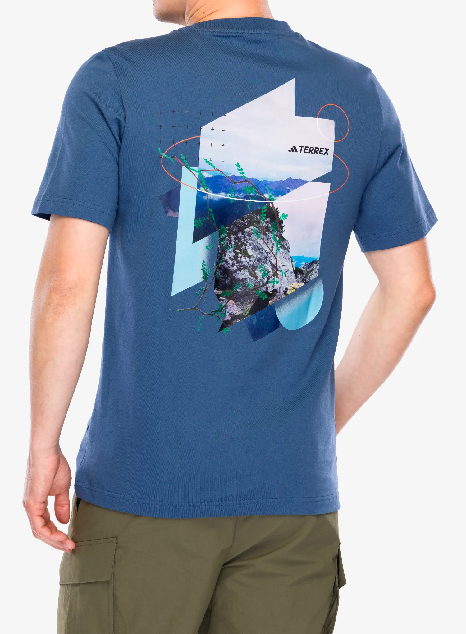 Тениска с щампа adidas TERREX Back Graphic T-Shirt - wonder steel