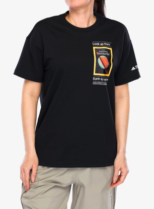 Тениска с щампа adidas TERREX National Geographic UF AEROREADY GFX Tee - black