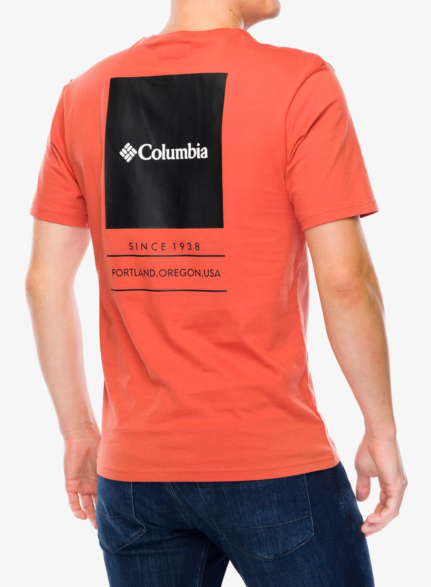 Тениска с щампа Columbia Barton Springs S/S Graphic Tee - tuscan