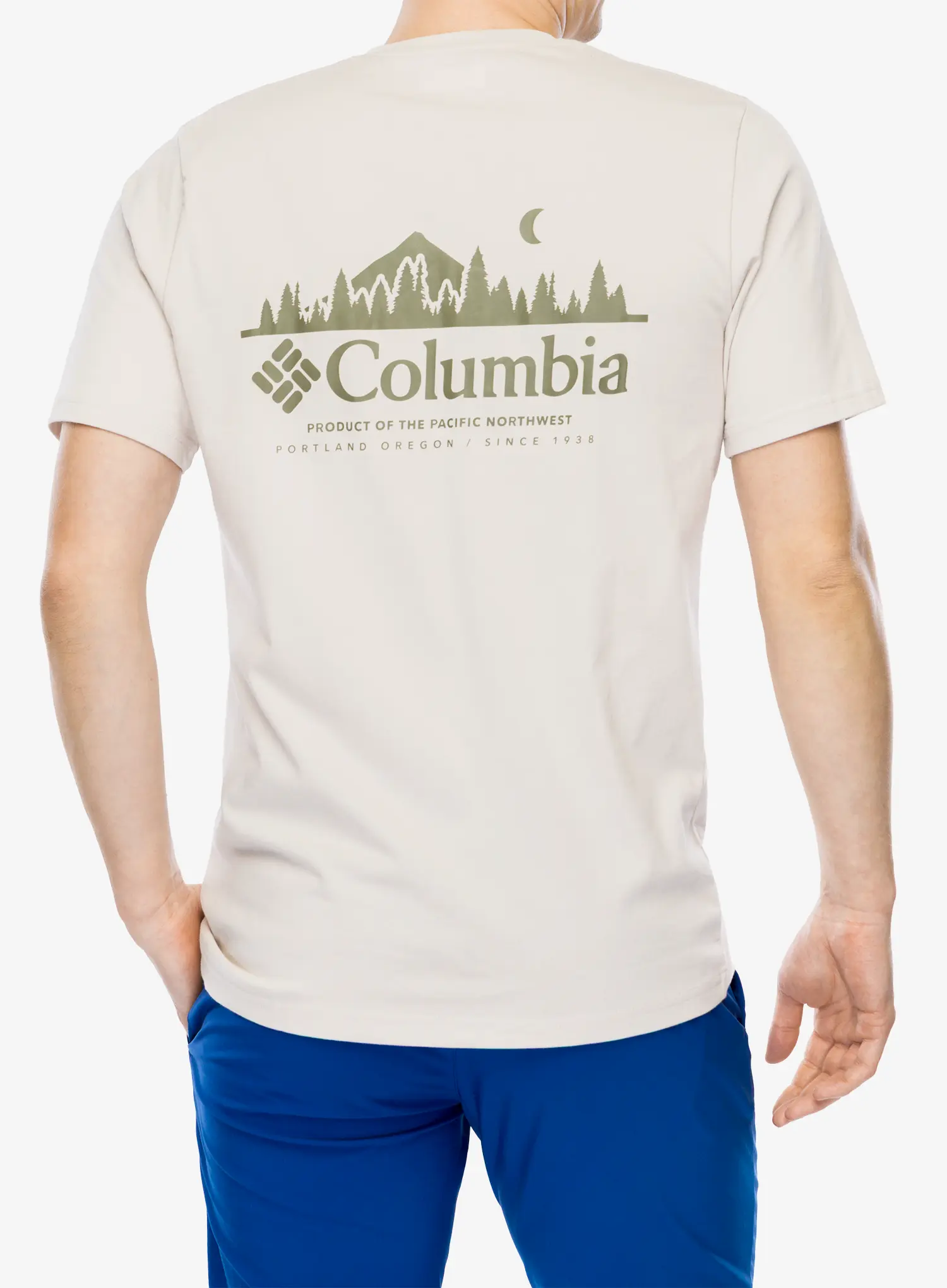 Тениска с щампа Columbia Hageman Graphic Tee - dark stone/heavenly horizons