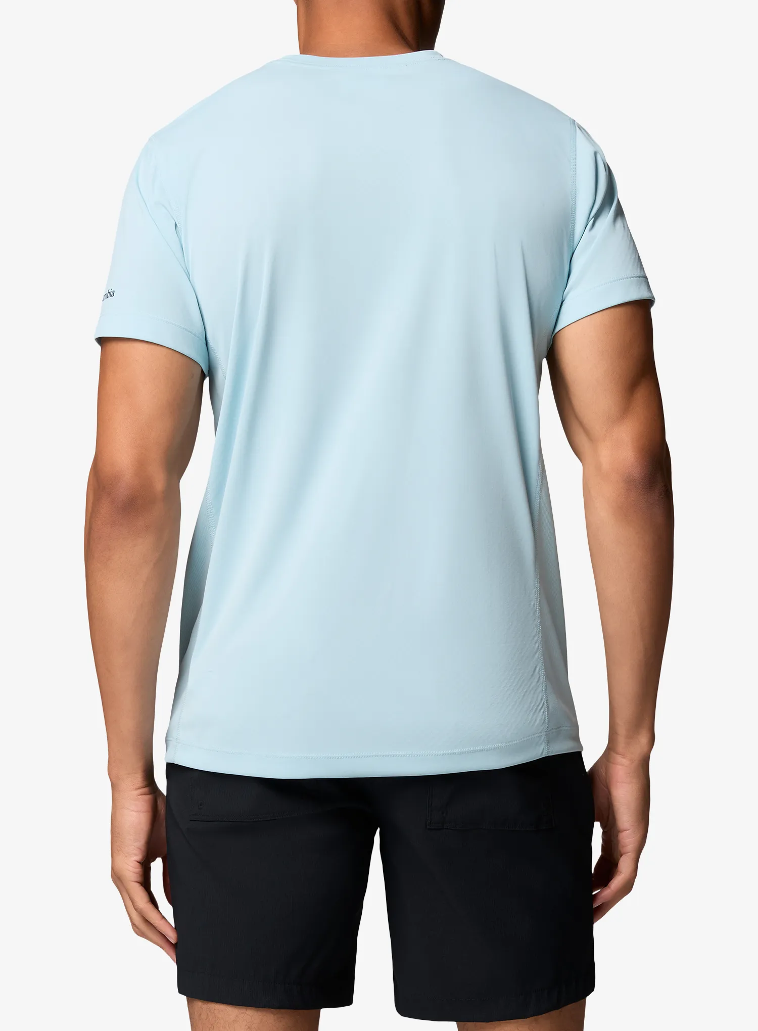 Тениска с щампа Columbia Zero Rules Light S/S Graphic Crew - marine light/scripted peaks