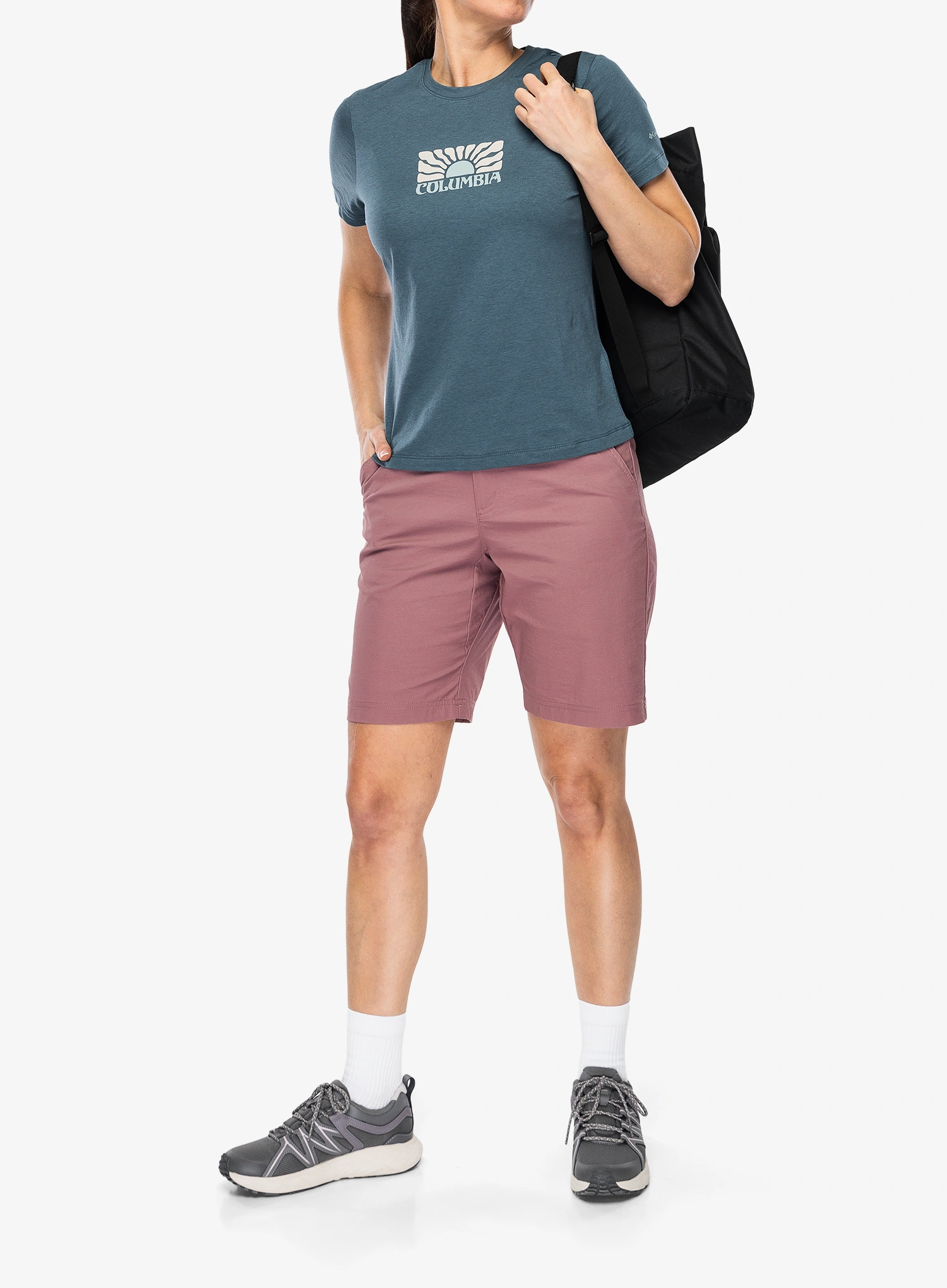 Дамска тениска с щампа Columbia Ruby Springs Graphic Fitted S/S - everblue/brandrise