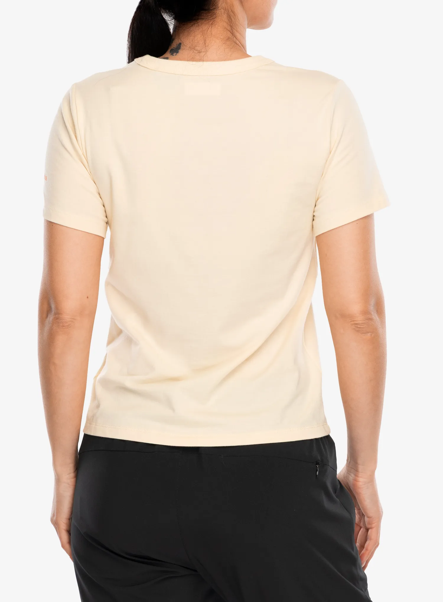 Дамска тениска с щампа Columbia Sun Trek Graphic S/S III - lemon wash/wavy rays