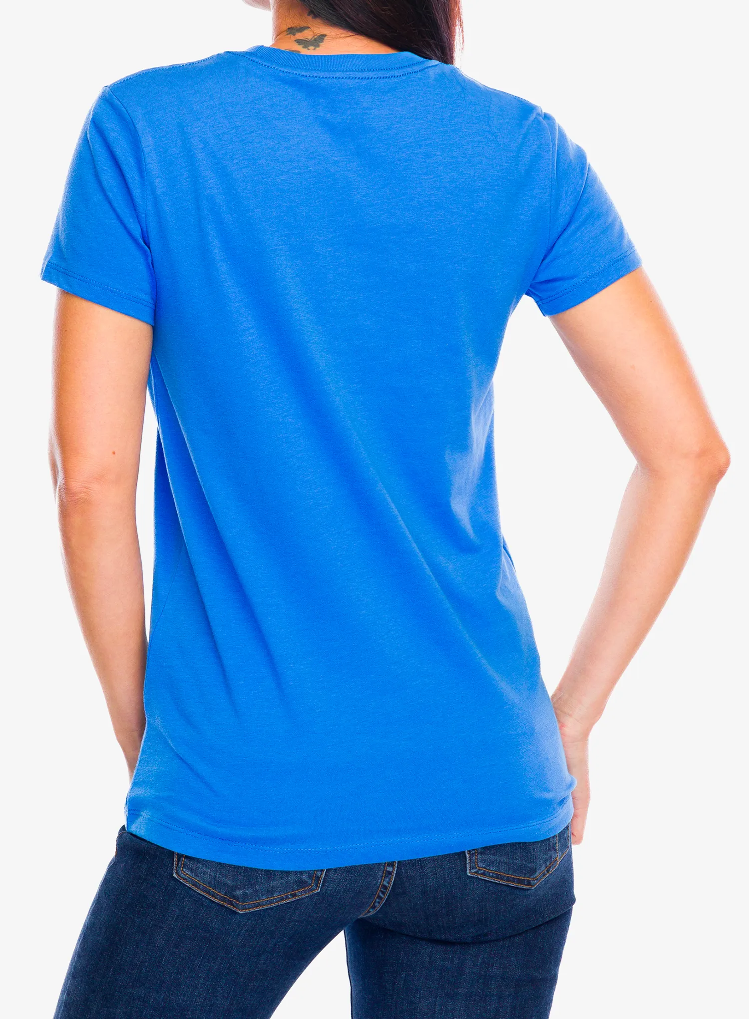 Дамска тениска с щампа Under Armour Logo S/S - blue atlantis/white