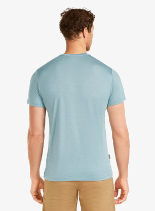 Тениска с щампа Icebreaker Merino 125 Cool-Lite Sphere SS Tee Across - flint blue