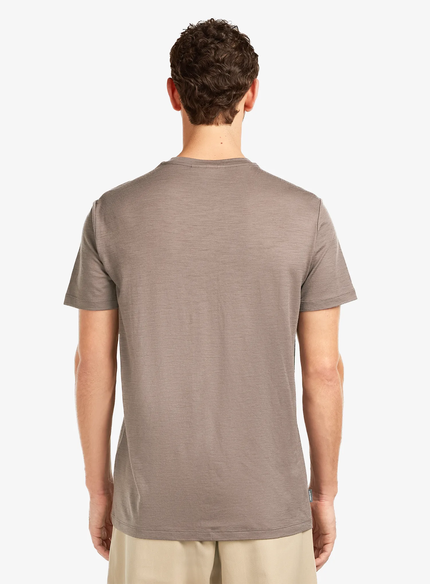 Тениска с щампа Icebreaker Merino 150 Tech Lite SS Tee Elev Line - porcini