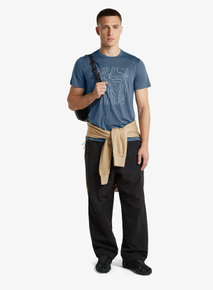 Тениска с щампа Icebreaker Merino 150 Tech Lite SS Tee Great Heights - dawn