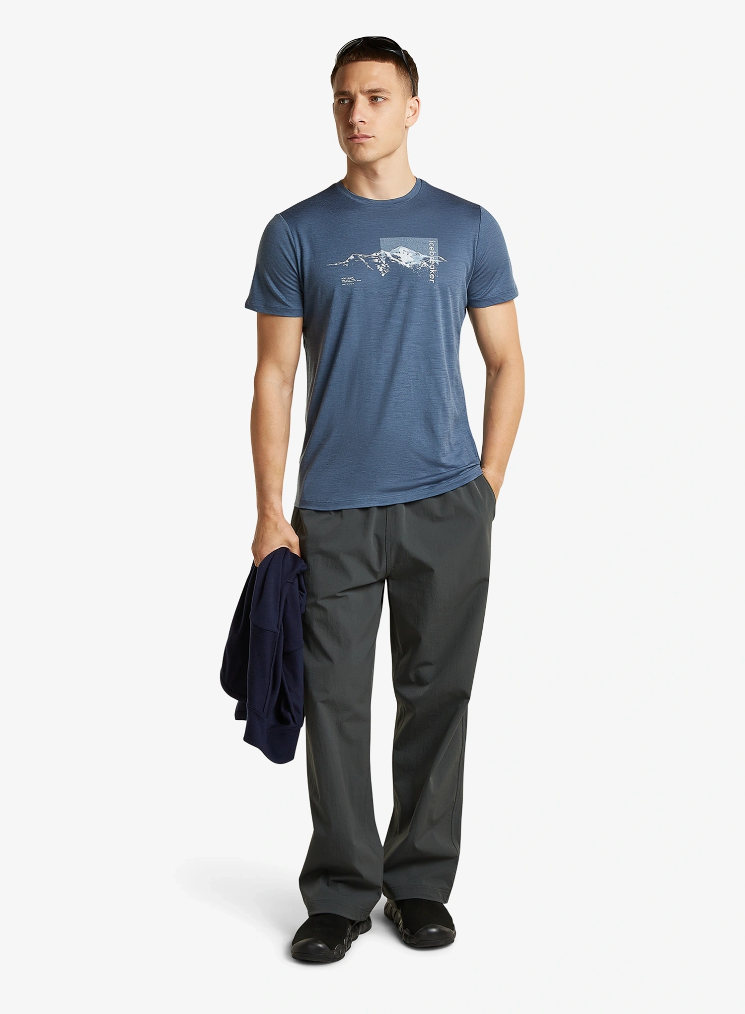 Тениска с щампа Icebreaker Merino 150 Tech Lite SS Tee Pure Altitude - dawn