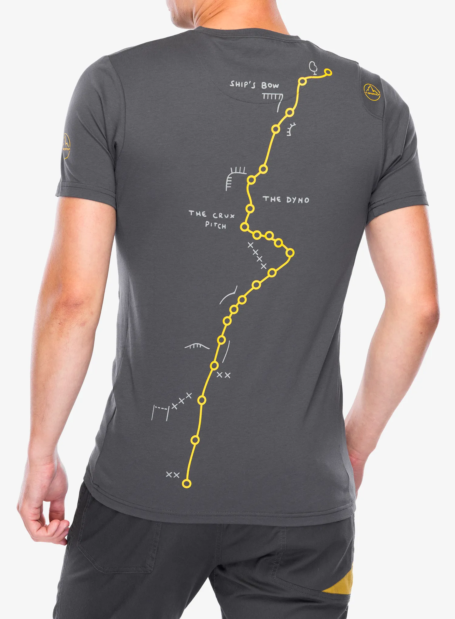 Тениска с щампа La Sportiva Dawn Wall T-Shirt - onyx