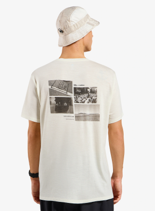 Тениска с щампа Odlo Merino 160 Postcards Crew Neck S/S - gardenia