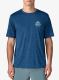 Тениска с щампа Patagonia Cap Cool Daily Shirt Great Waves - c.blue/light c.blue x-dye
