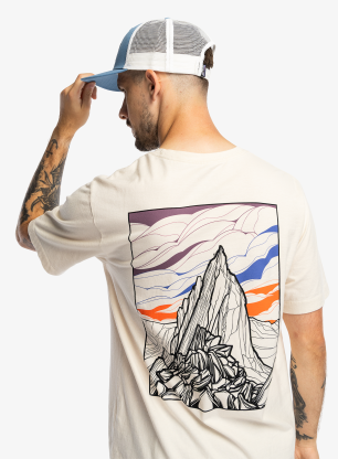 Тениска с щампа Patagonia Cloud Crag T-Shirt - undyed natural