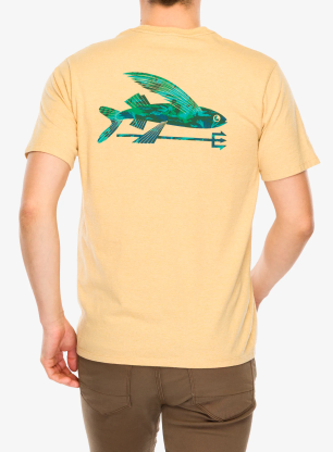 Тениска с щампа Patagonia Flying Fish Responsibili-Tee - flying fish/cliffs and coves