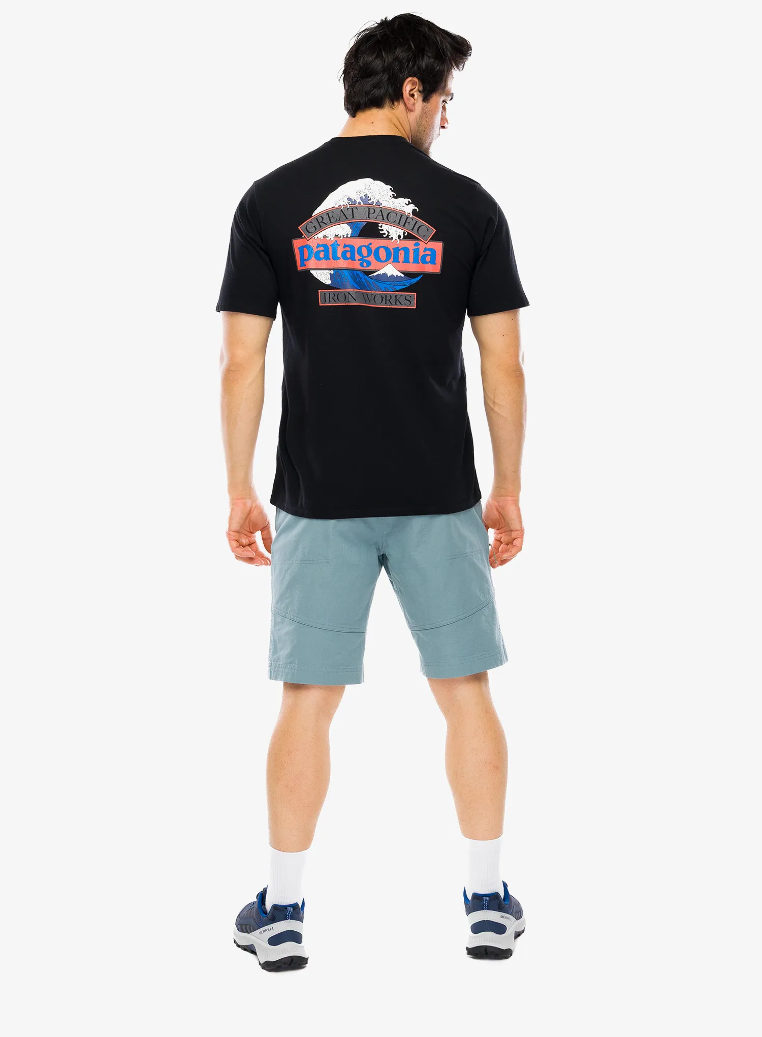 Тениска с щампа Patagonia Great Waves Responsibili-Tee - black