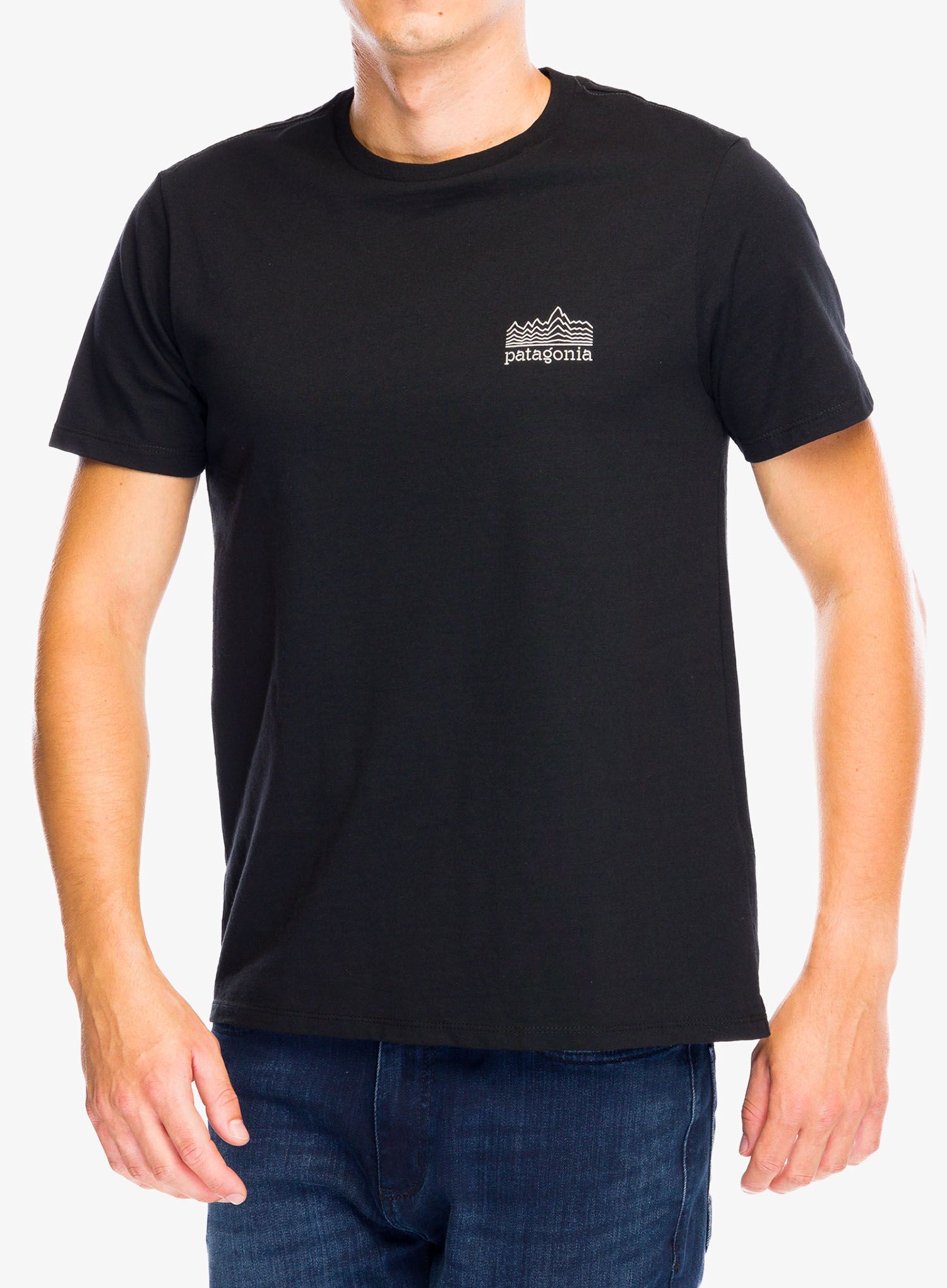 Тениска с щампа Patagonia Strataspire Responsibili-Tee - black