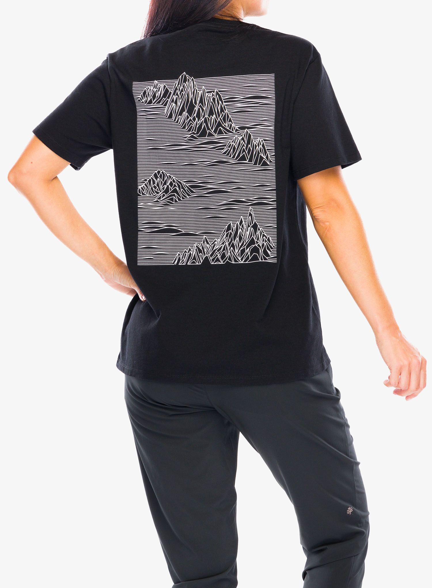 Тениска с щампа Patagonia Strataspire Responsibili-Tee - black