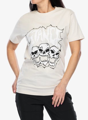 Тениска с щампа Stance Triple Threat SS - vintage white