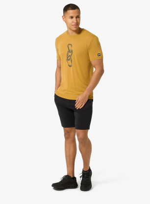 Тениска с щампа Super.natural Carabineri Tee - dried tobacco/c.mere grey mel