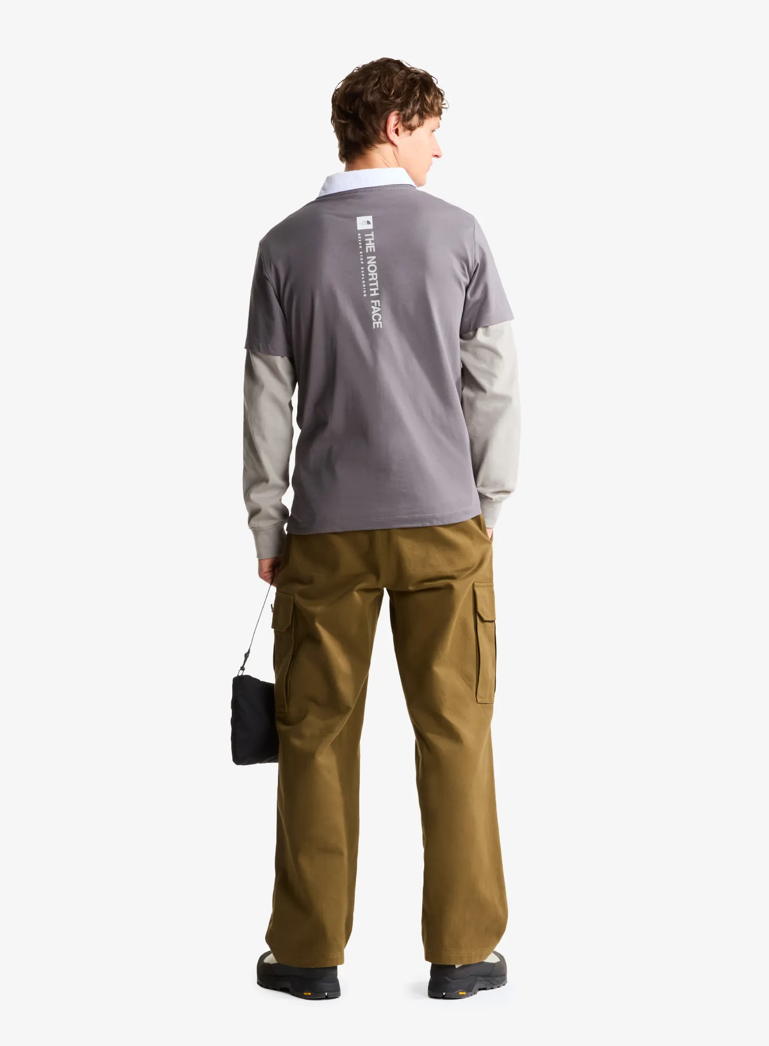Тениска с щампа The North Face Vertical Reg Ss Tee Graphic - smoked pearl